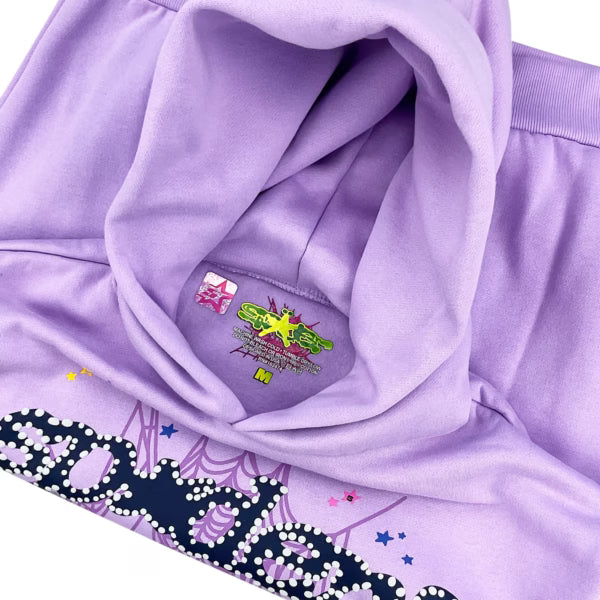 Sp5der Acai Hoodie Purple